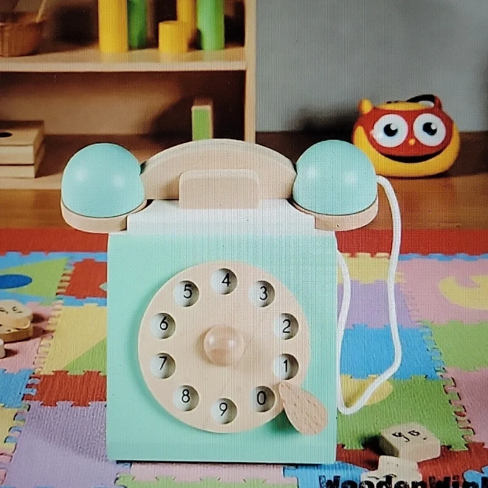 Wooden Wink Montessori Wooden Telephone Toy